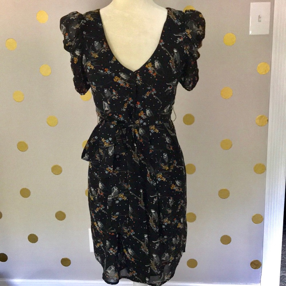 Bird print dress